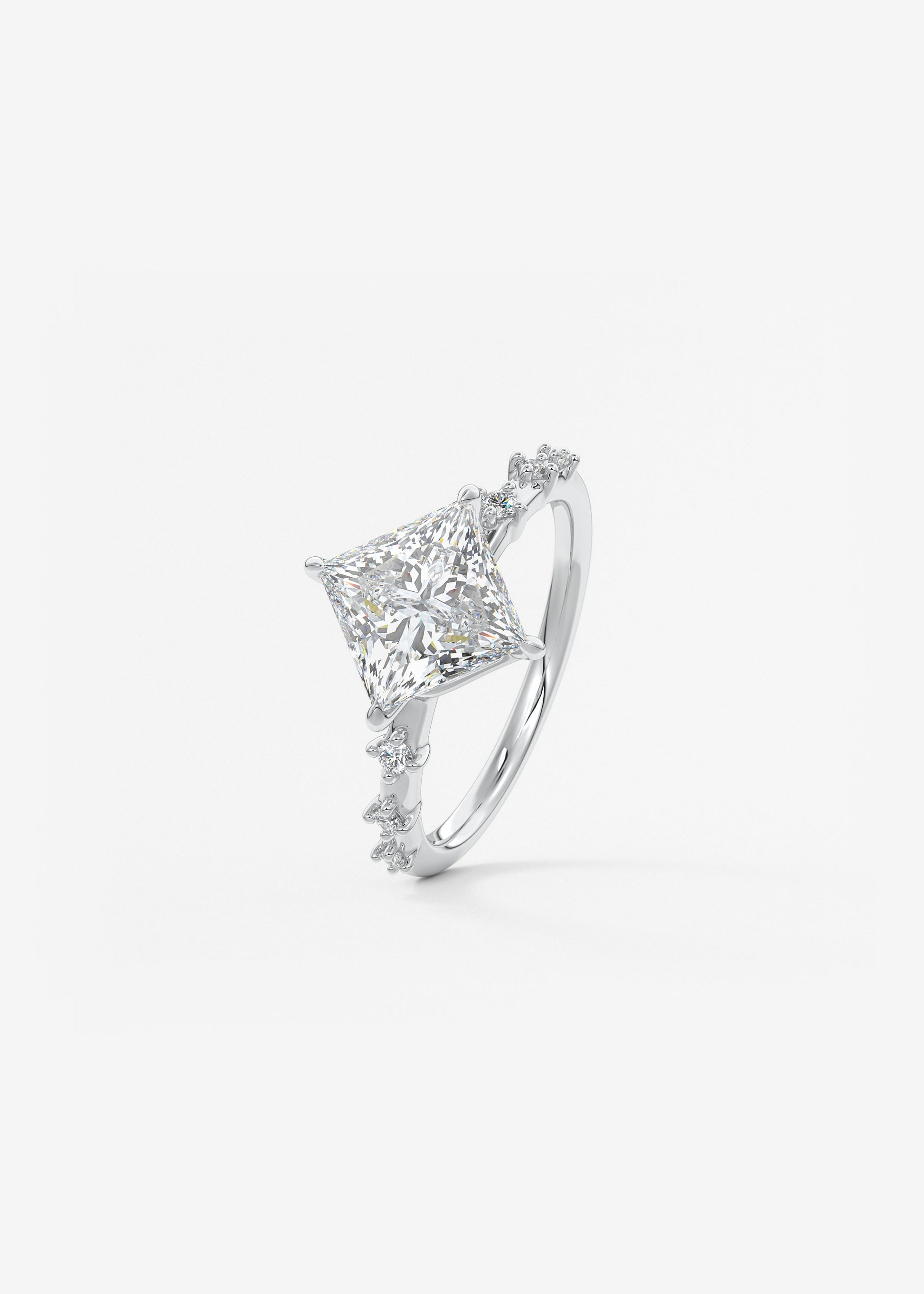 Oval Solitaire With Raised Basket Gallery Lab Grown Diamond Engagement Ring