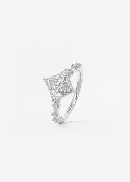 Oval Solitaire With Raised Basket Gallery Lab Grown Diamond Engagement Ring