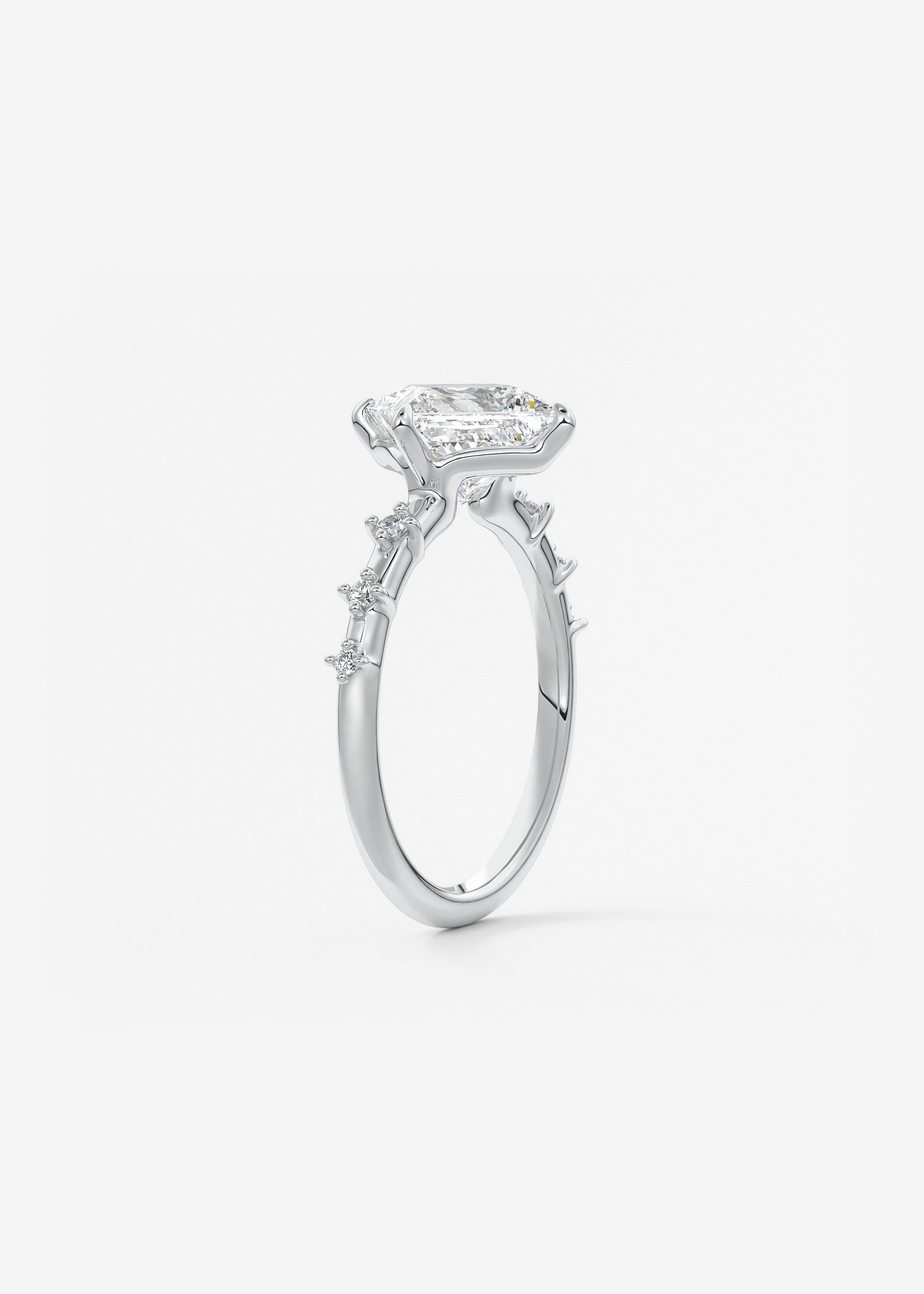 Oval Solitaire With Raised Basket Gallery Lab Grown Diamond Engagement Ring