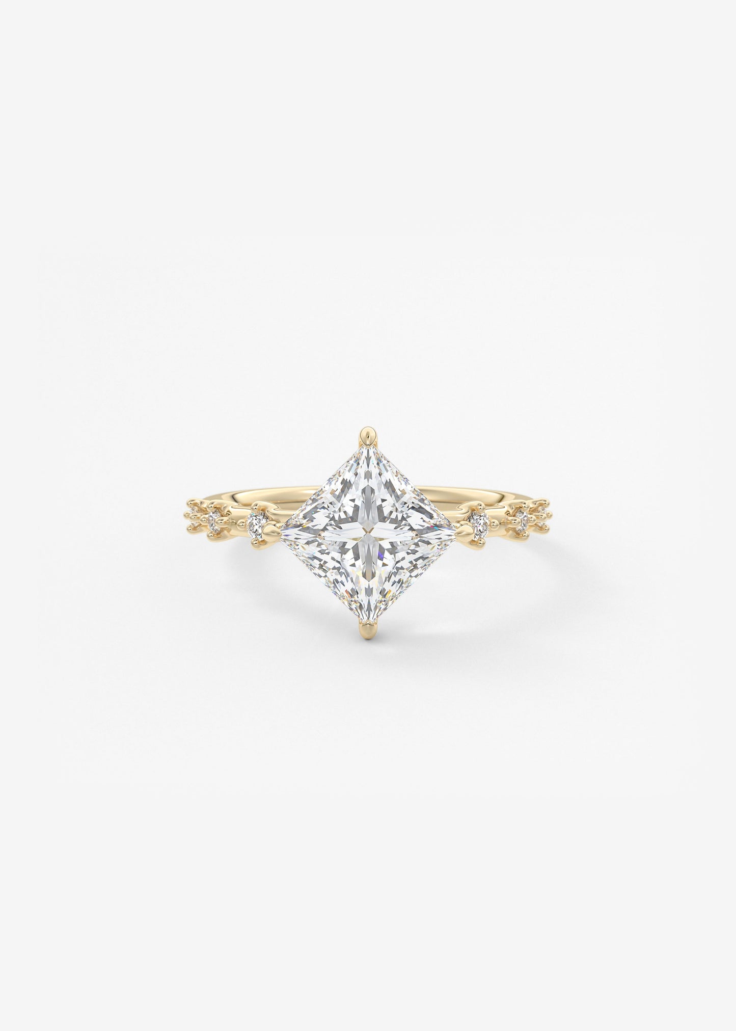 Oval Solitaire With Raised Basket Gallery Lab Grown Diamond Engagement Ring