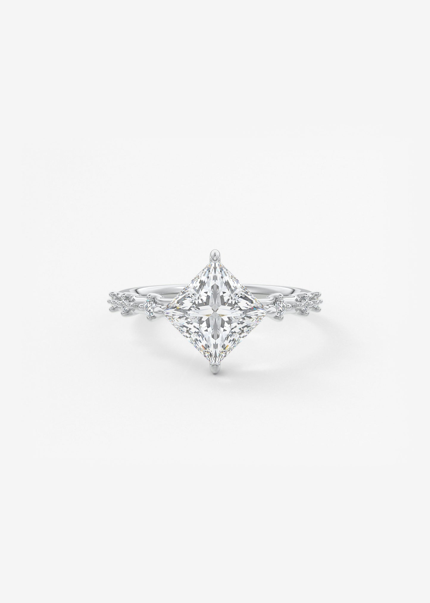 Oval Solitaire With Raised Basket Gallery Lab Grown Diamond Engagement Ring