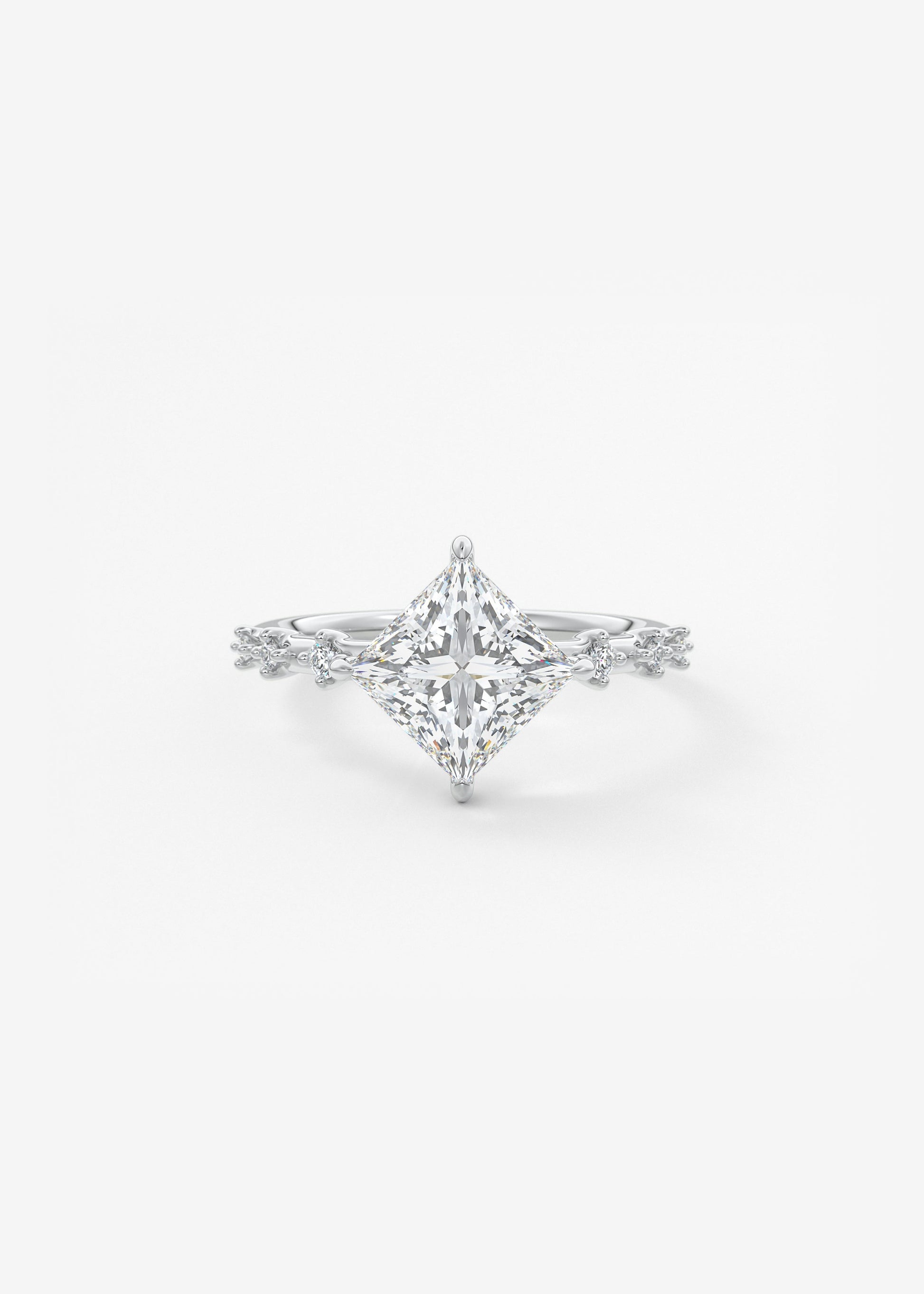 Oval Solitaire With Raised Basket Gallery Lab Grown Diamond Engagement Ring