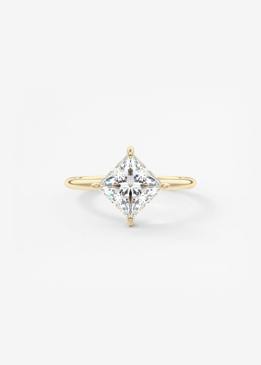 Oval Solitaire With Raised Basket Gallery Lab Grown Diamond Engagement Ring