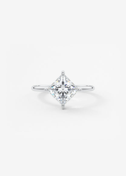 Oval Solitaire With Raised Basket Gallery Lab Grown Diamond Engagement Ring