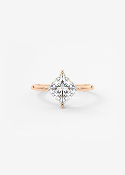 Oval Solitaire With Raised Basket Gallery Lab Grown Diamond Engagement Ring