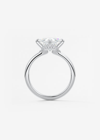 Oval Solitaire With Raised Basket Gallery Lab Grown Diamond Engagement Ring
