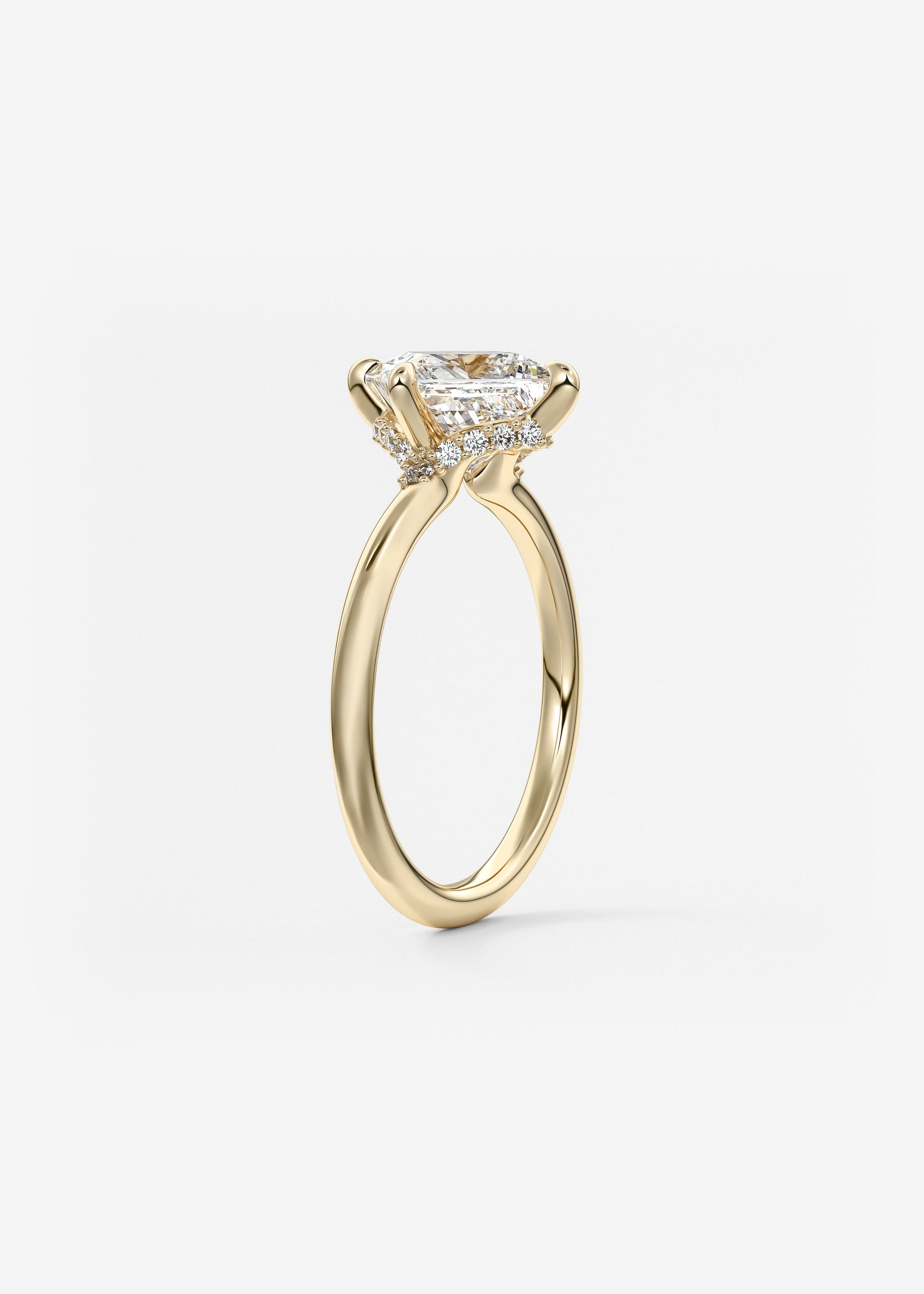 Oval Solitaire With Raised Basket Gallery Lab Grown Diamond Engagement Ring