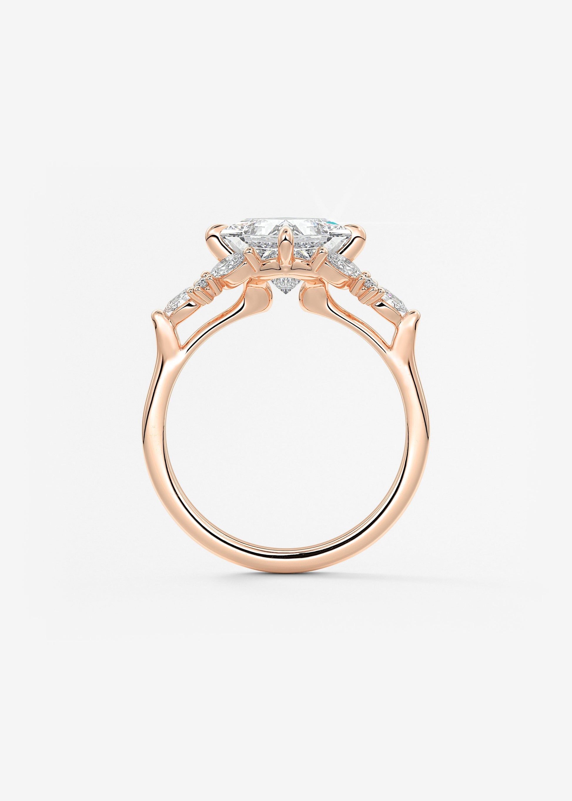 Oval Solitaire With Raised Basket Gallery Lab Grown Diamond Engagement Ring