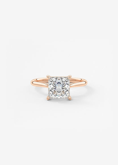 Oval Solitaire With Raised Basket Gallery Lab Grown Diamond Engagement Ring