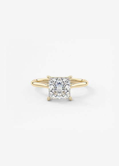 Oval Solitaire With Raised Basket Gallery Lab Grown Diamond Engagement Ring