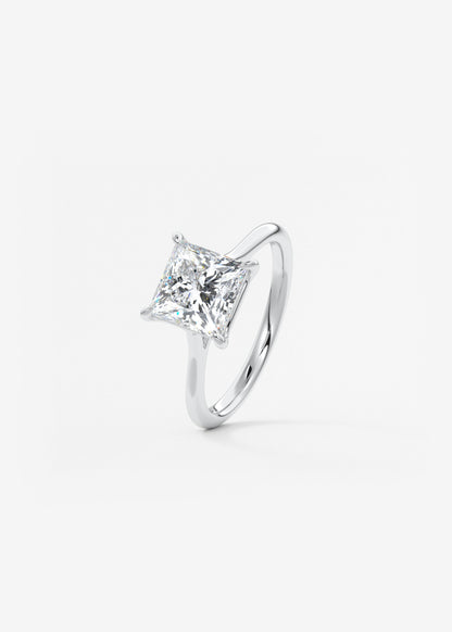 Oval Solitaire With Raised Basket Gallery Lab Grown Diamond Engagement Ring