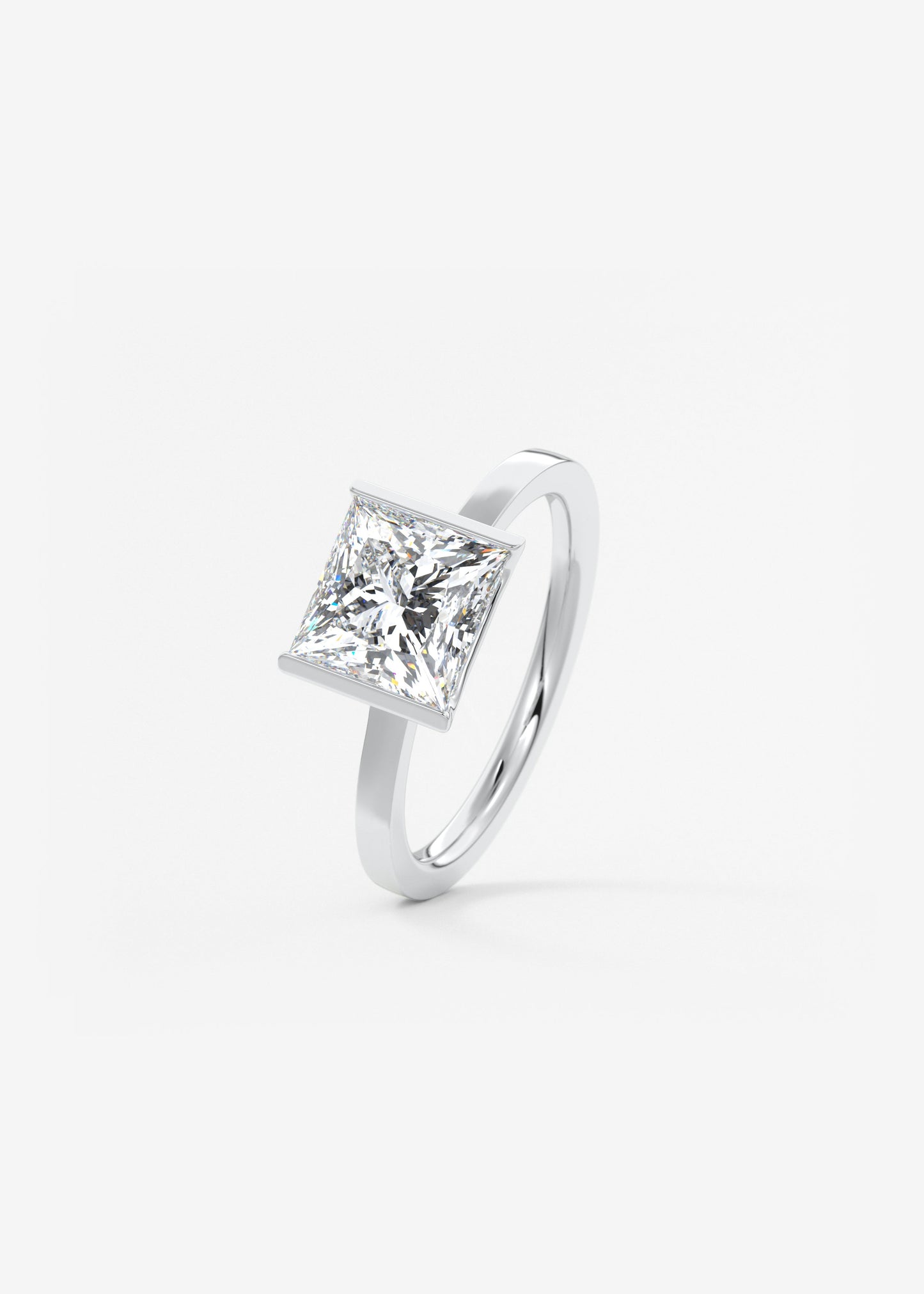 Oval Solitaire With Raised Basket Gallery Lab Grown Diamond Engagement Ring