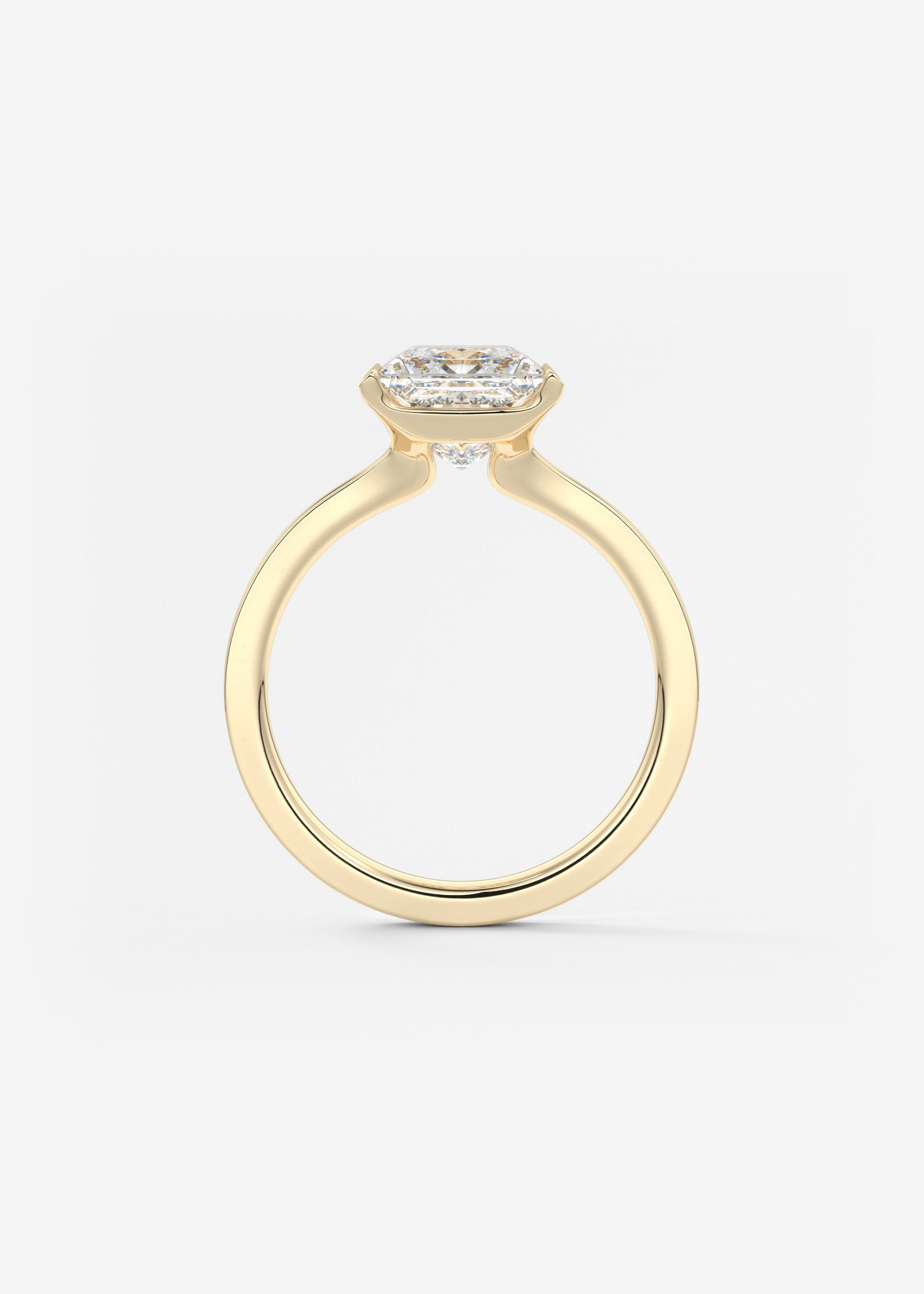 Oval Solitaire With Raised Basket Gallery Lab Grown Diamond Engagement Ring