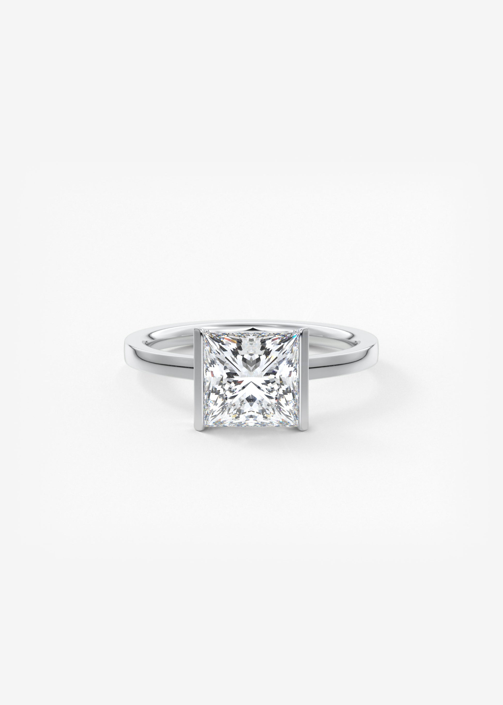 Oval Solitaire With Raised Basket Gallery Lab Grown Diamond Engagement Ring