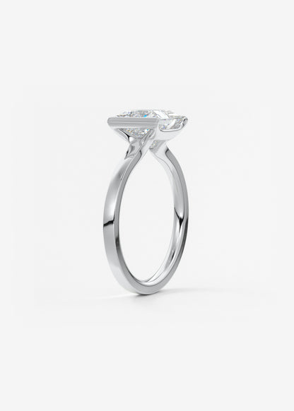 Oval Solitaire With Raised Basket Gallery Lab Grown Diamond Engagement Ring