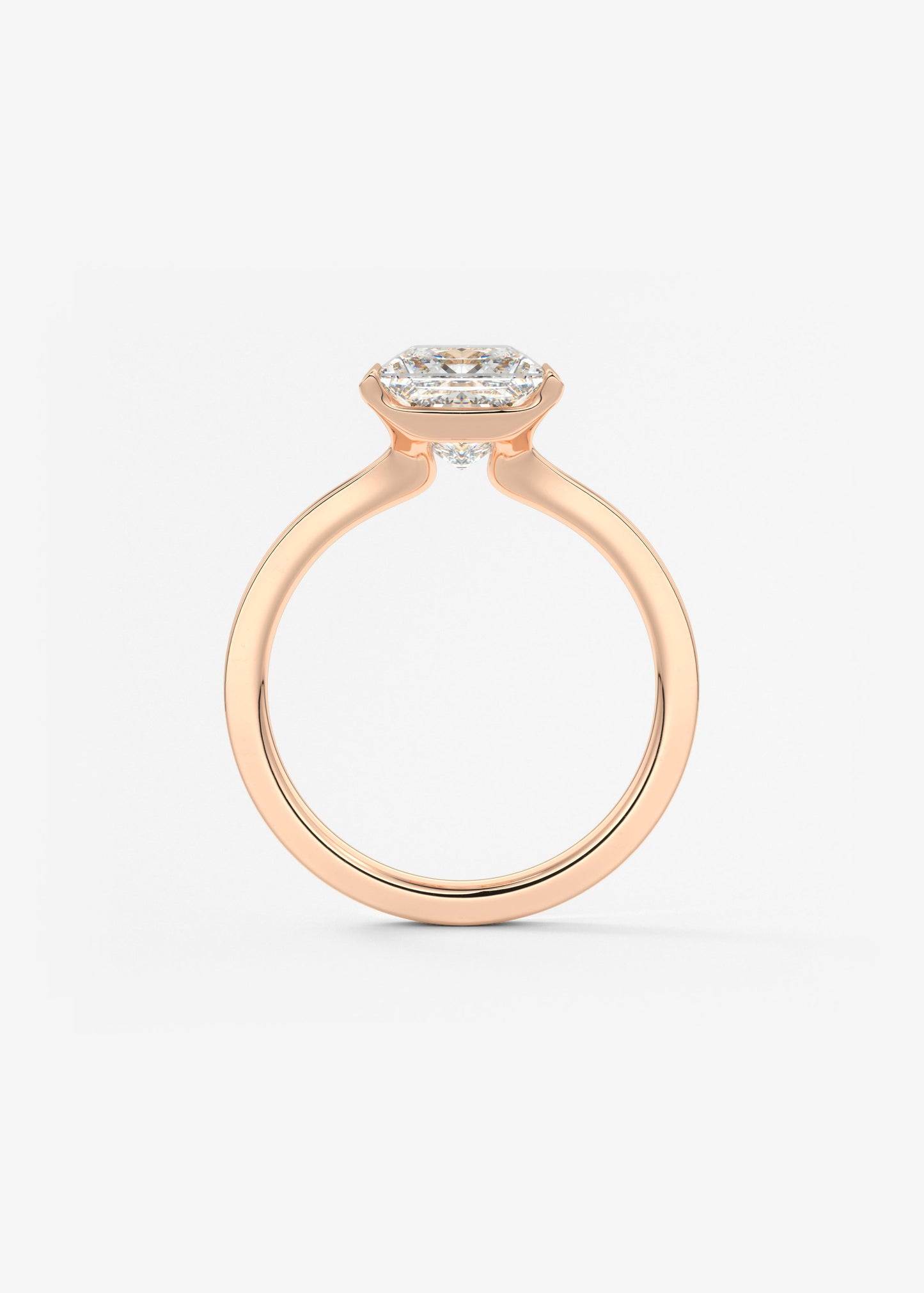 Oval Solitaire With Raised Basket Gallery Lab Grown Diamond Engagement Ring