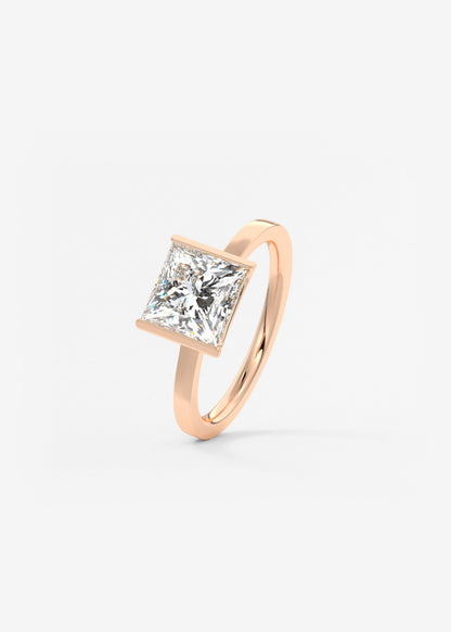 Oval Solitaire With Raised Basket Gallery Lab Grown Diamond Engagement Ring