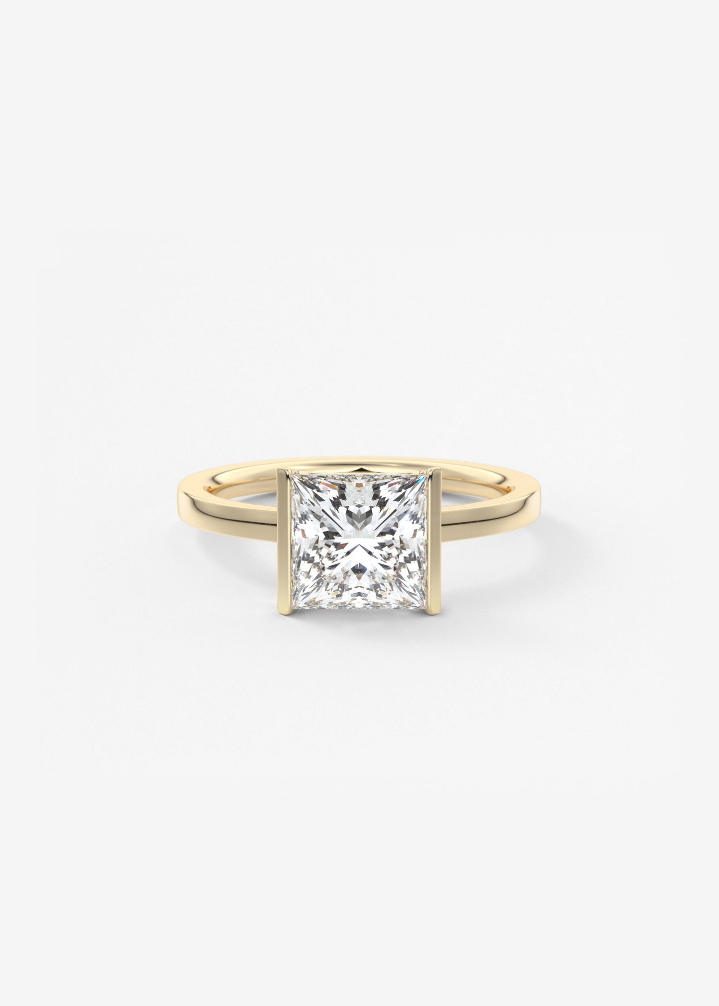 Oval Solitaire With Raised Basket Gallery Lab Grown Diamond Engagement Ring