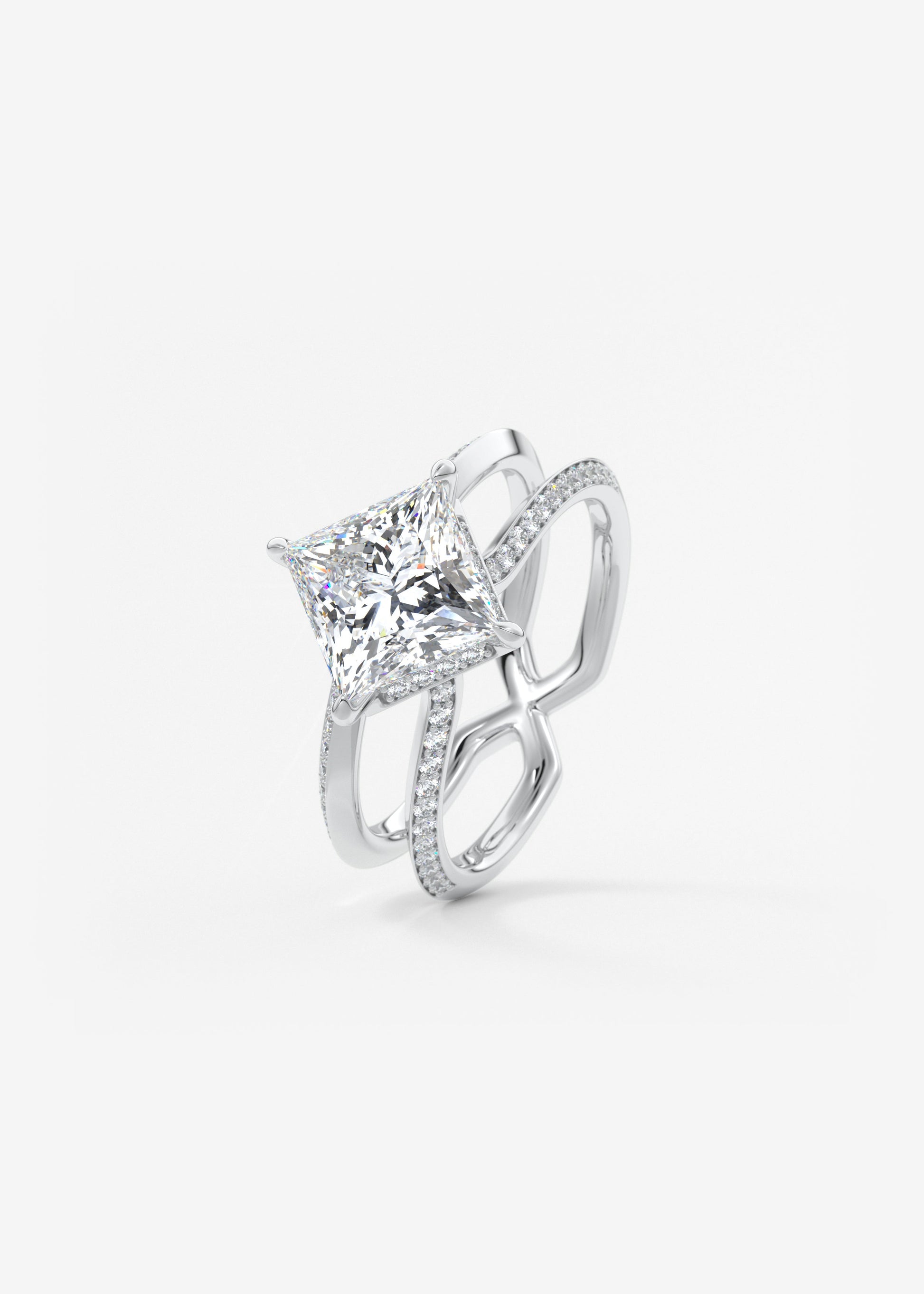 Oval Solitaire With Raised Basket Gallery Lab Grown Diamond Engagement Ring
