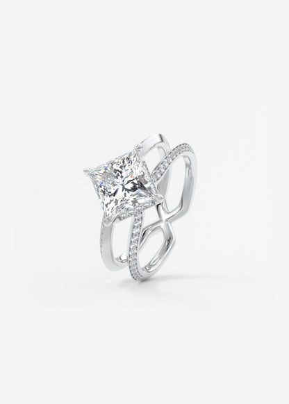 Oval Solitaire With Raised Basket Gallery Lab Grown Diamond Engagement Ring