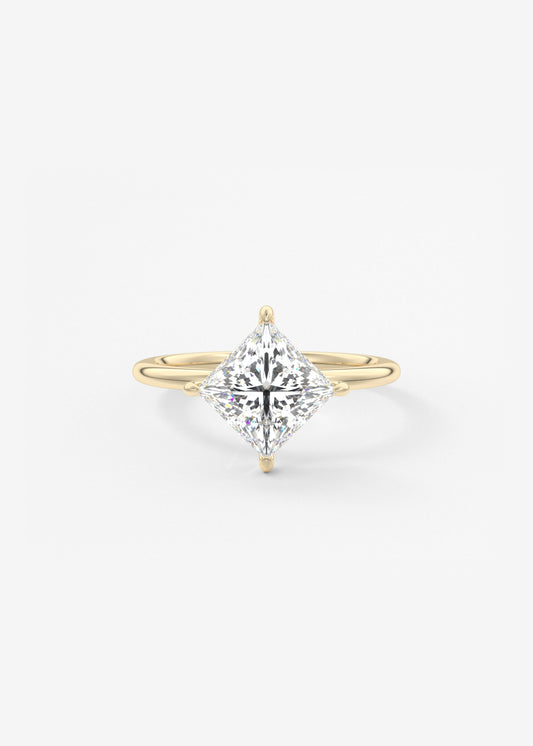 Oval Solitaire With Raised Basket Gallery Lab Grown Diamond Engagement Ring
