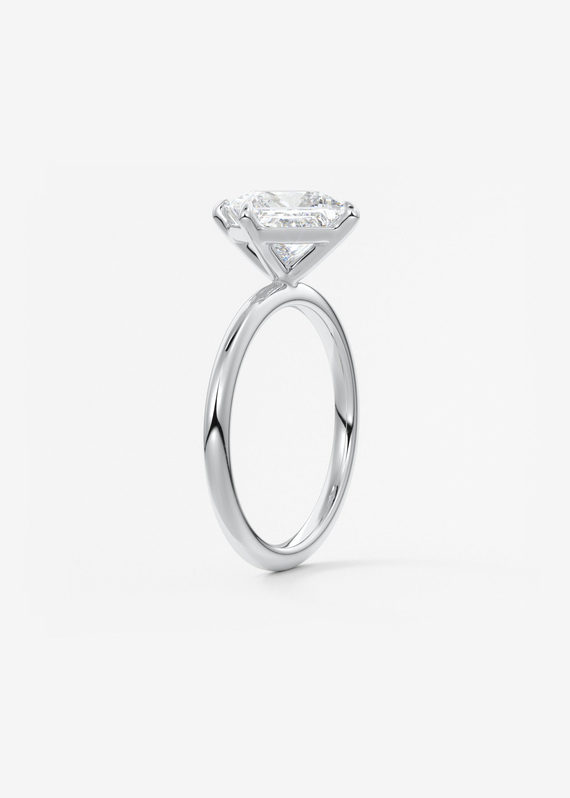 Oval Solitaire With Raised Basket Gallery Lab Grown Diamond Engagement Ring