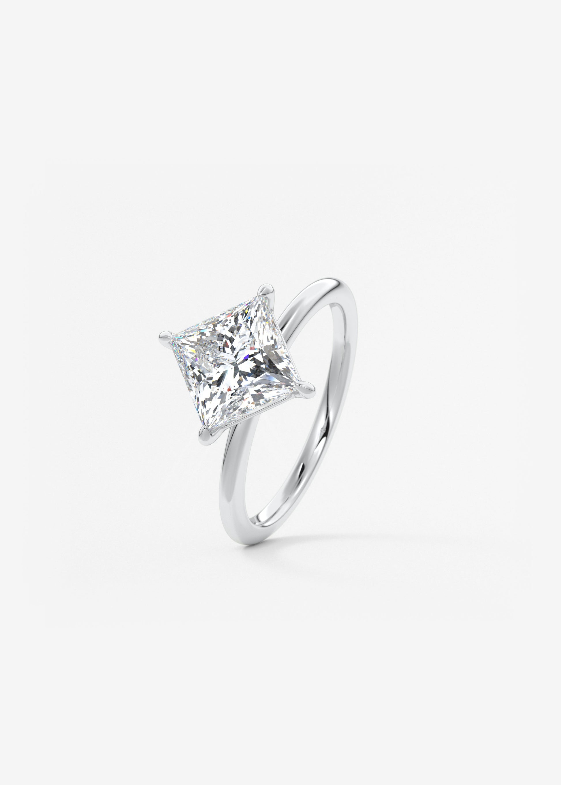 Oval Solitaire With Raised Basket Gallery Lab Grown Diamond Engagement Ring