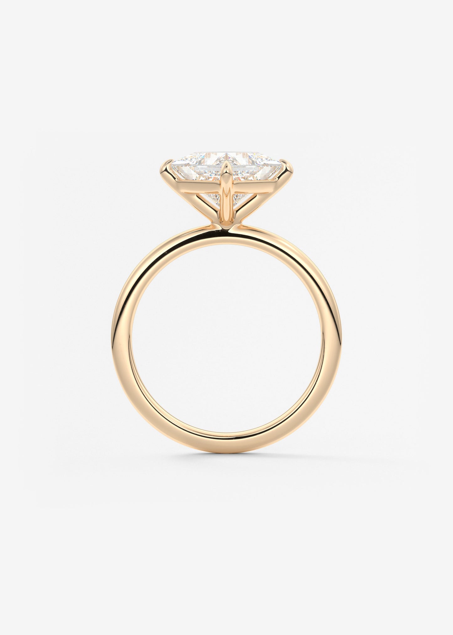 Oval Solitaire With Raised Basket Gallery Lab Grown Diamond Engagement Ring