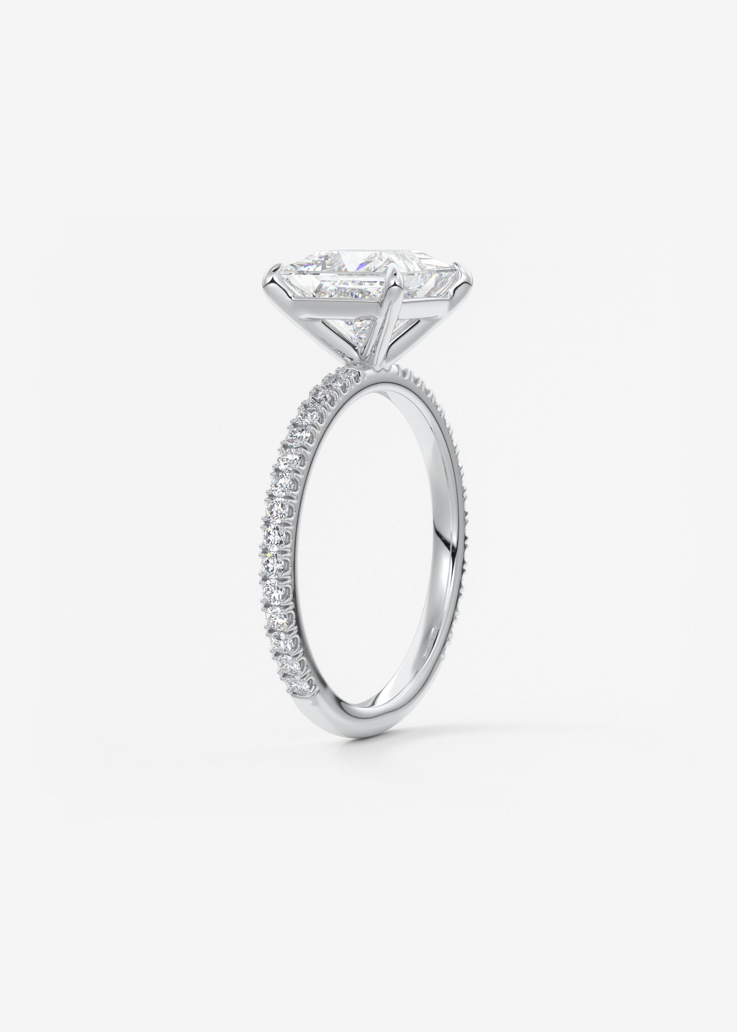 Oval Solitaire With Raised Basket Gallery Lab Grown Diamond Engagement Ring