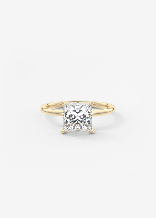Oval Solitaire With Raised Basket Gallery Lab Grown Diamond Engagement Ring