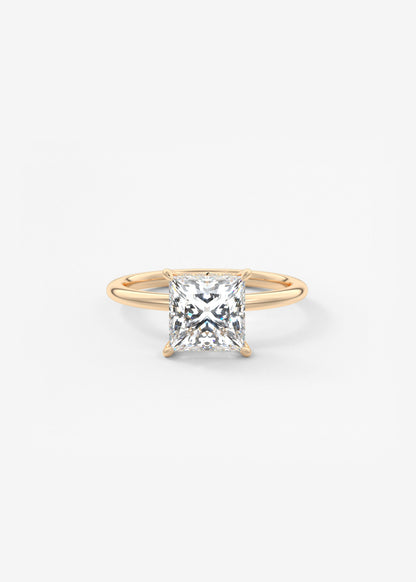 Oval Solitaire With Raised Basket Gallery Lab Grown Diamond Engagement Ring