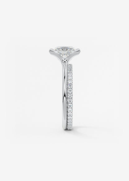 Oval Solitaire With Raised Basket Gallery Lab Grown Diamond Engagement Ring