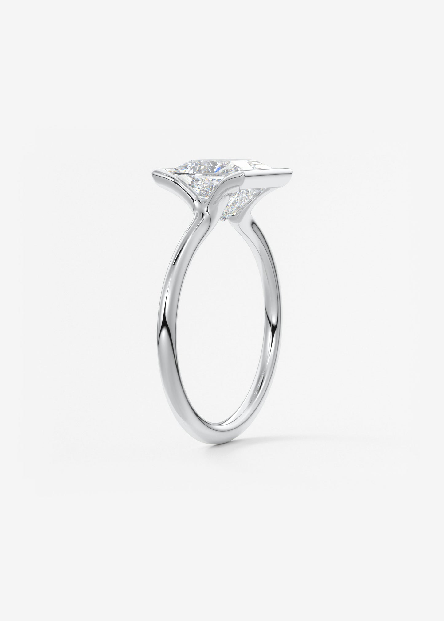 Oval Solitaire With Raised Basket Gallery Lab Grown Diamond Engagement Ring