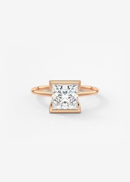 Oval Solitaire With Raised Basket Gallery Lab Grown Diamond Engagement Ring