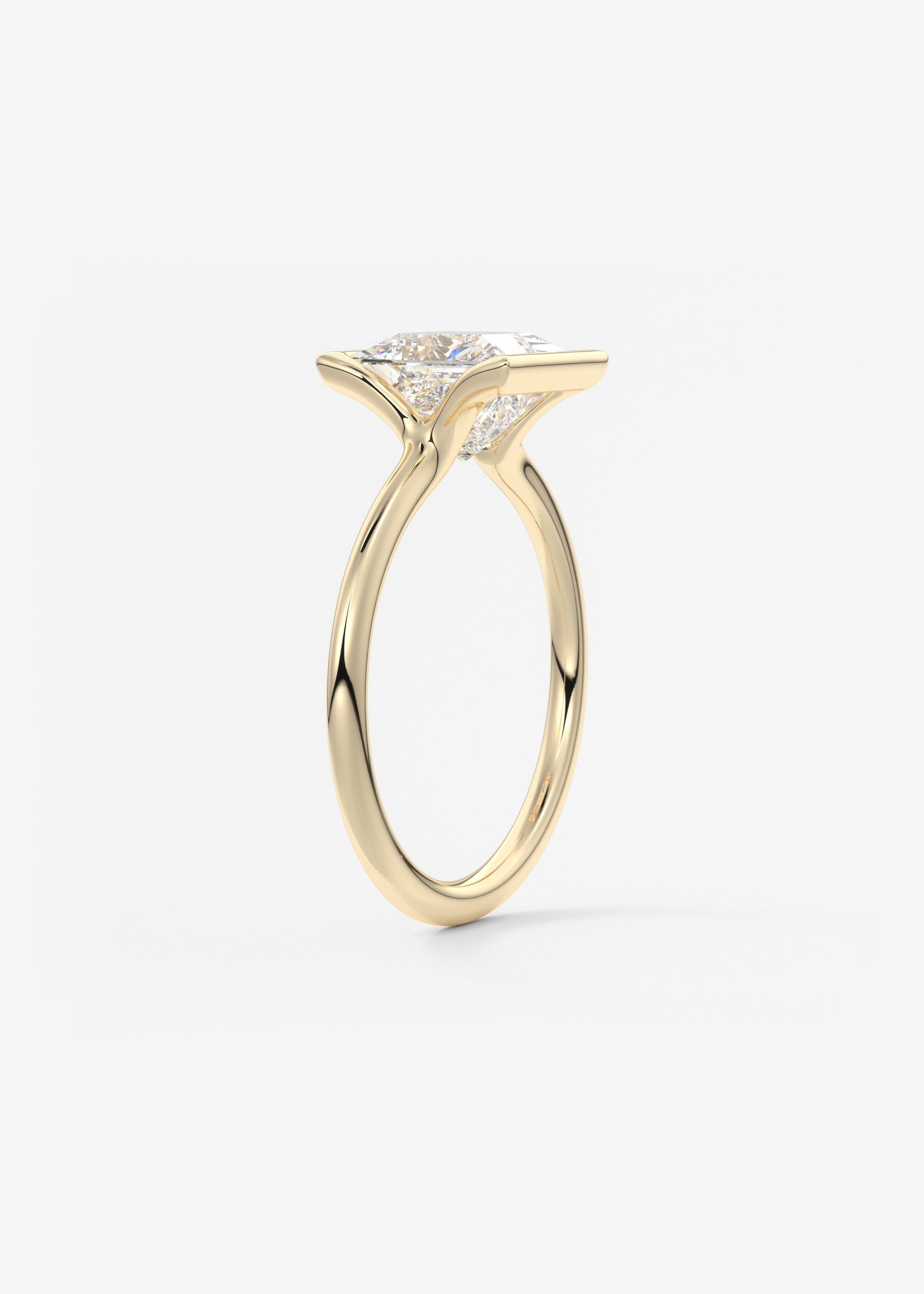 Oval Solitaire With Raised Basket Gallery Lab Grown Diamond Engagement Ring
