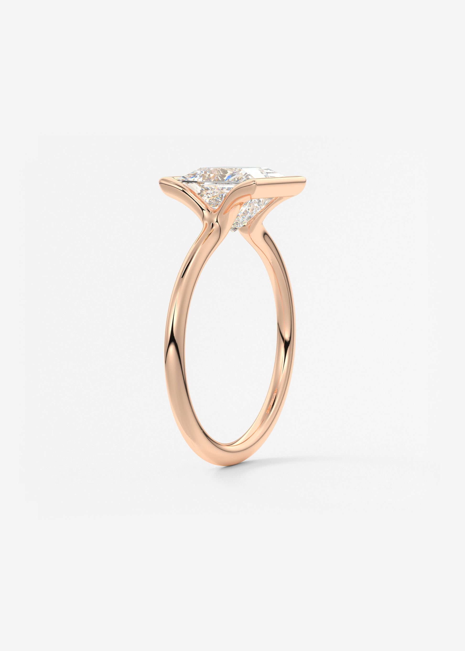 Oval Solitaire With Raised Basket Gallery Lab Grown Diamond Engagement Ring