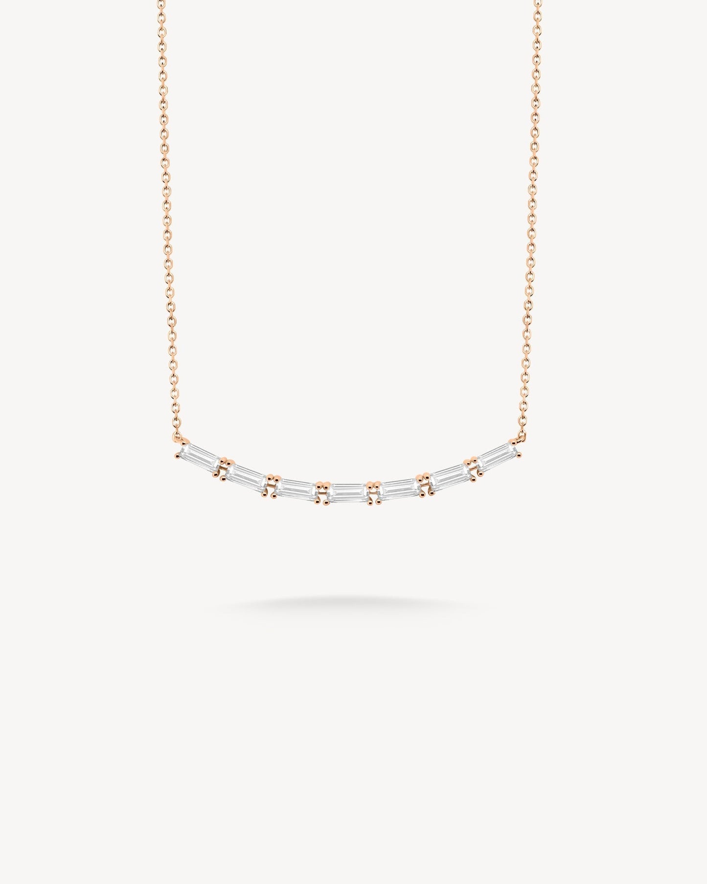 1.0 CT Round Bezel Solitaire Lab Grown Diamond Necklace