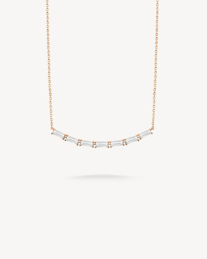 1.0 CT Round Bezel Solitaire Lab Grown Diamond Necklace