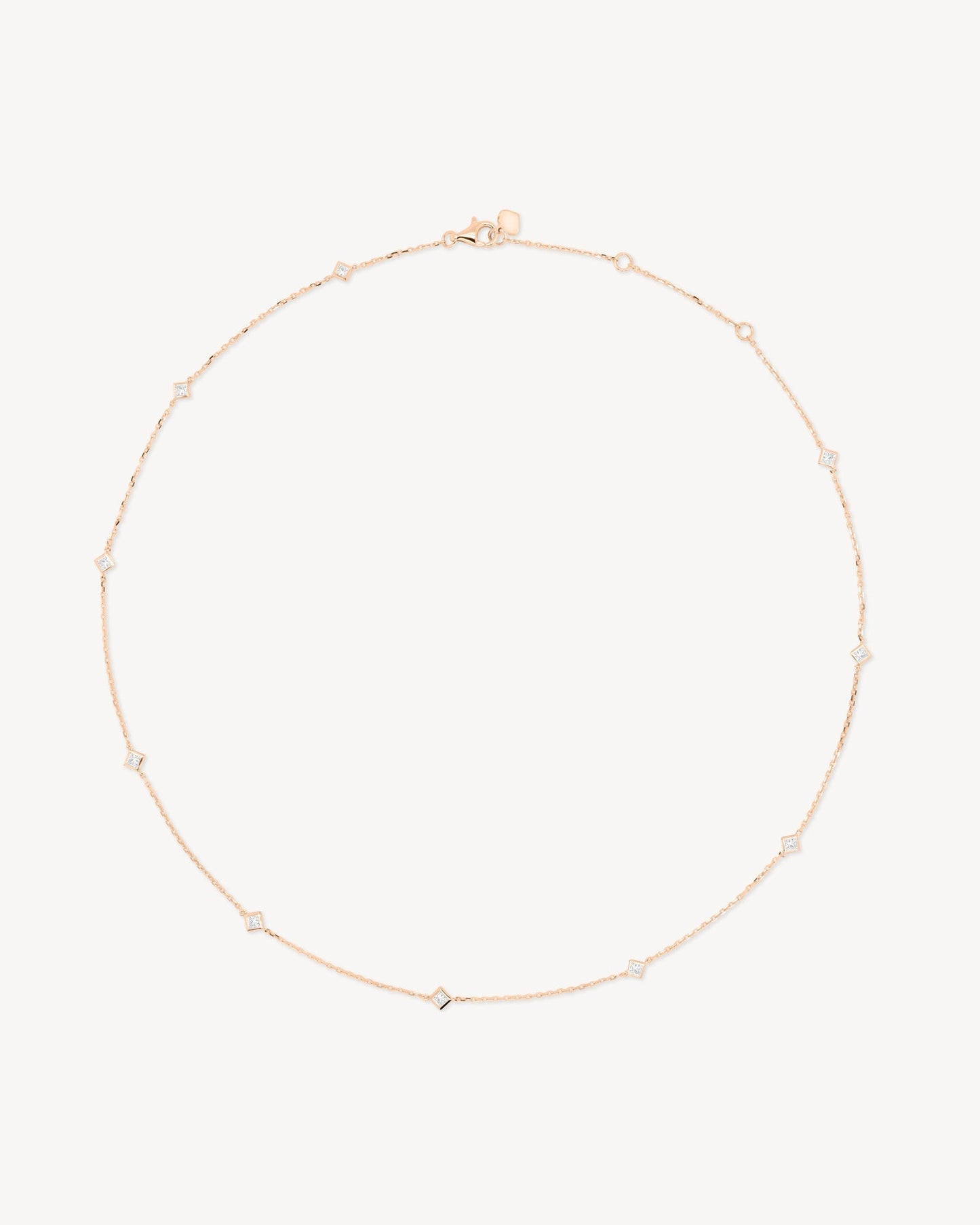 1.0 CT Round Bezel Solitaire Lab Grown Diamond Necklace
