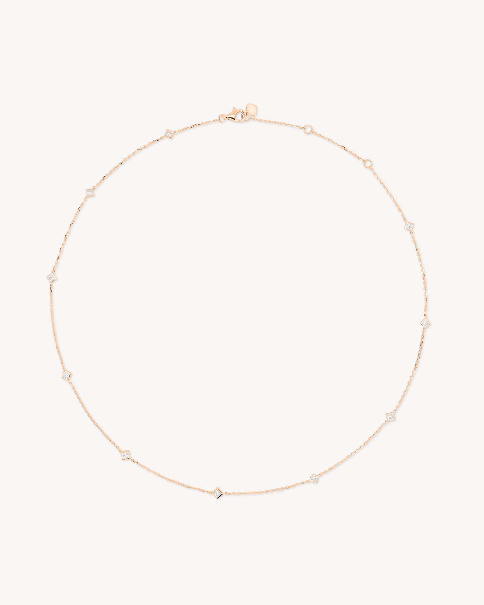 1.0 CT Round Bezel Solitaire Lab Grown Diamond Necklace