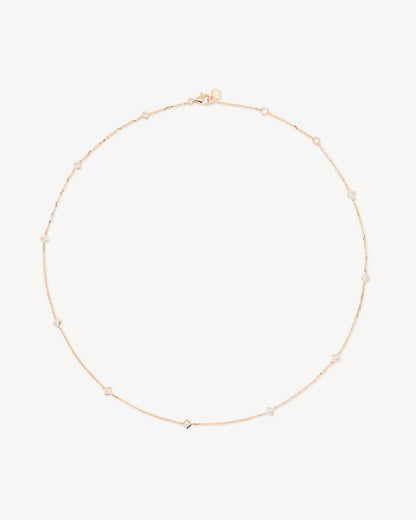 1.0 CT Round Bezel Solitaire Lab Grown Diamond Necklace