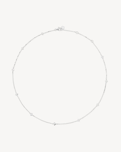 1.0 CT Round Bezel Solitaire Lab Grown Diamond Necklace