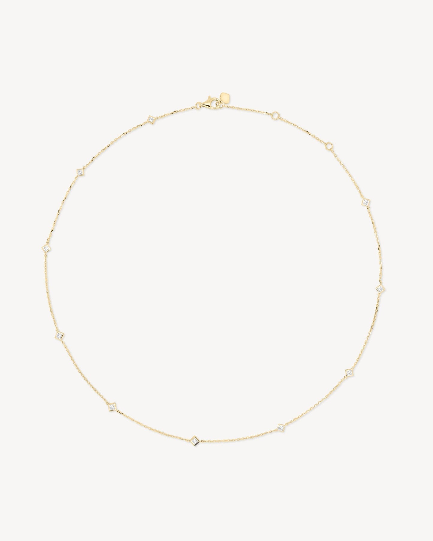 1.0 CT Round Bezel Solitaire Lab Grown Diamond Necklace
