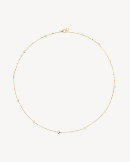 1.0 CT Round Bezel Solitaire Lab Grown Diamond Necklace