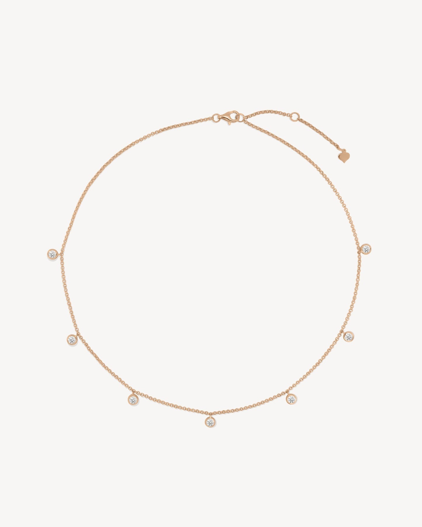 1.0 CT Round Bezel Solitaire Lab Grown Diamond Necklace