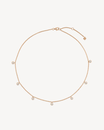 1.0 CT Round Bezel Solitaire Lab Grown Diamond Necklace