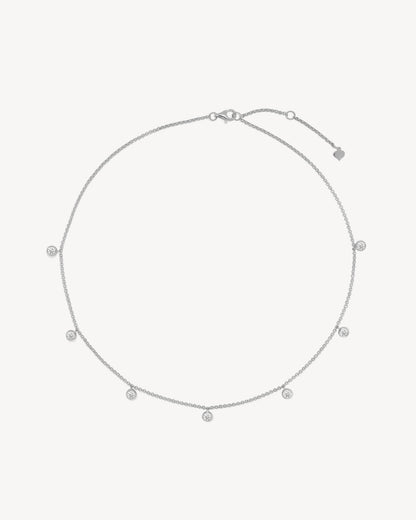 1.0 CT Round Bezel Solitaire Lab Grown Diamond Necklace