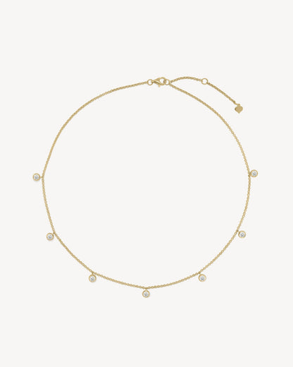 1.0 CT Round Bezel Solitaire Lab Grown Diamond Necklace