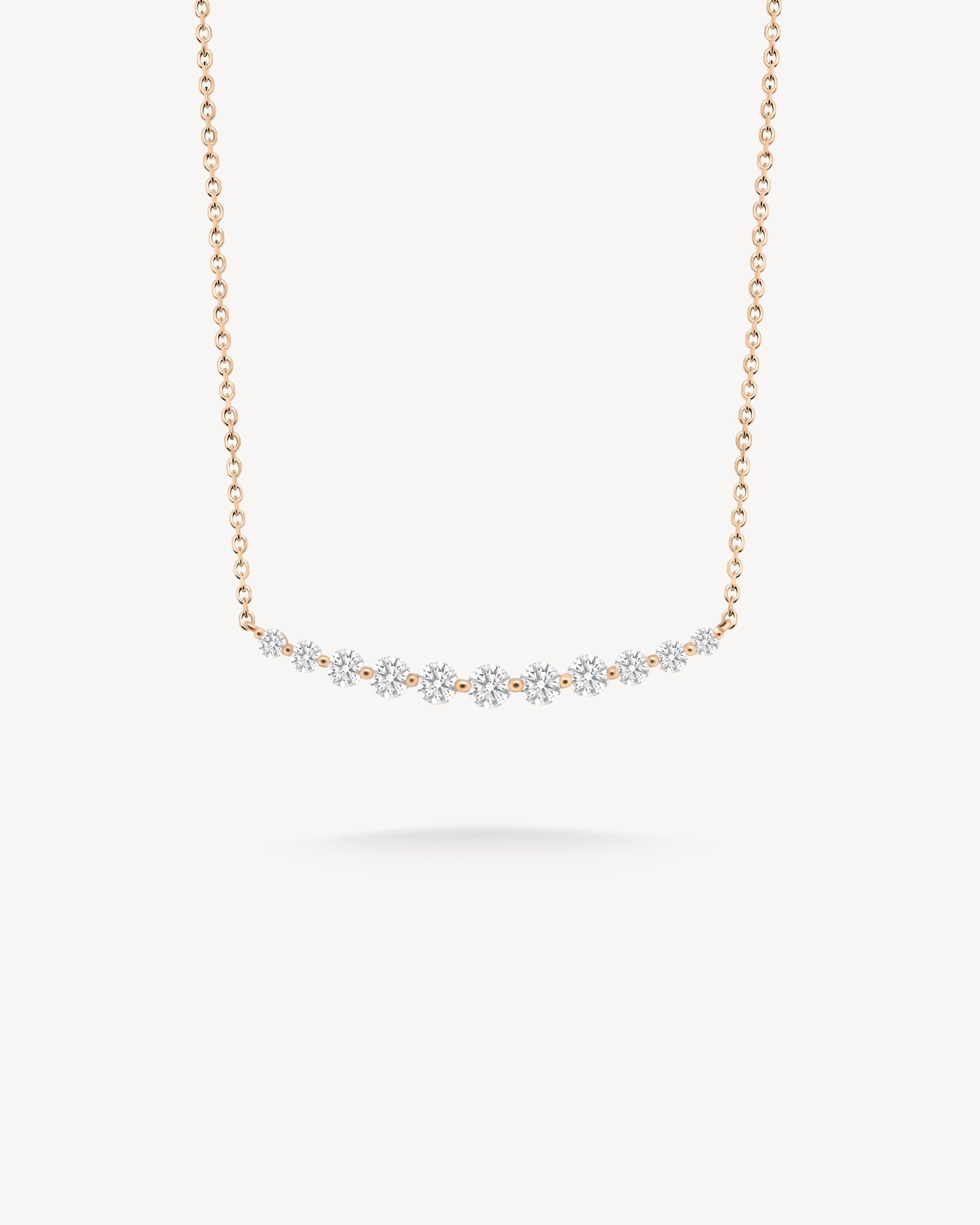 1.0 CT Round Bezel Solitaire Lab Grown Diamond Necklace