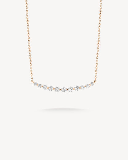 1.0 CT Round Bezel Solitaire Lab Grown Diamond Necklace